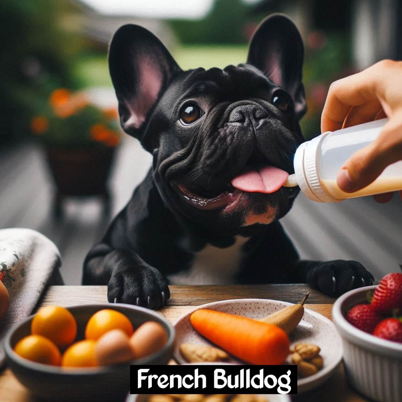 French Bulldog Feeding