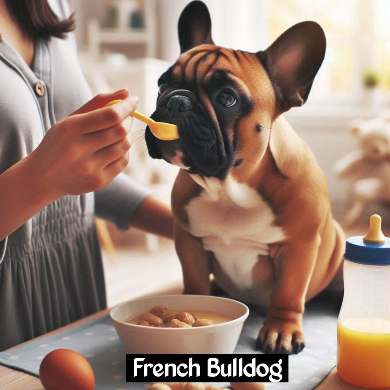 French Bulldog Feeding